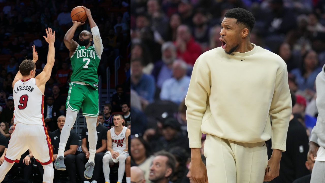Heat and Celtics and Giannis Antetokounmpo - Source: Imagn Images