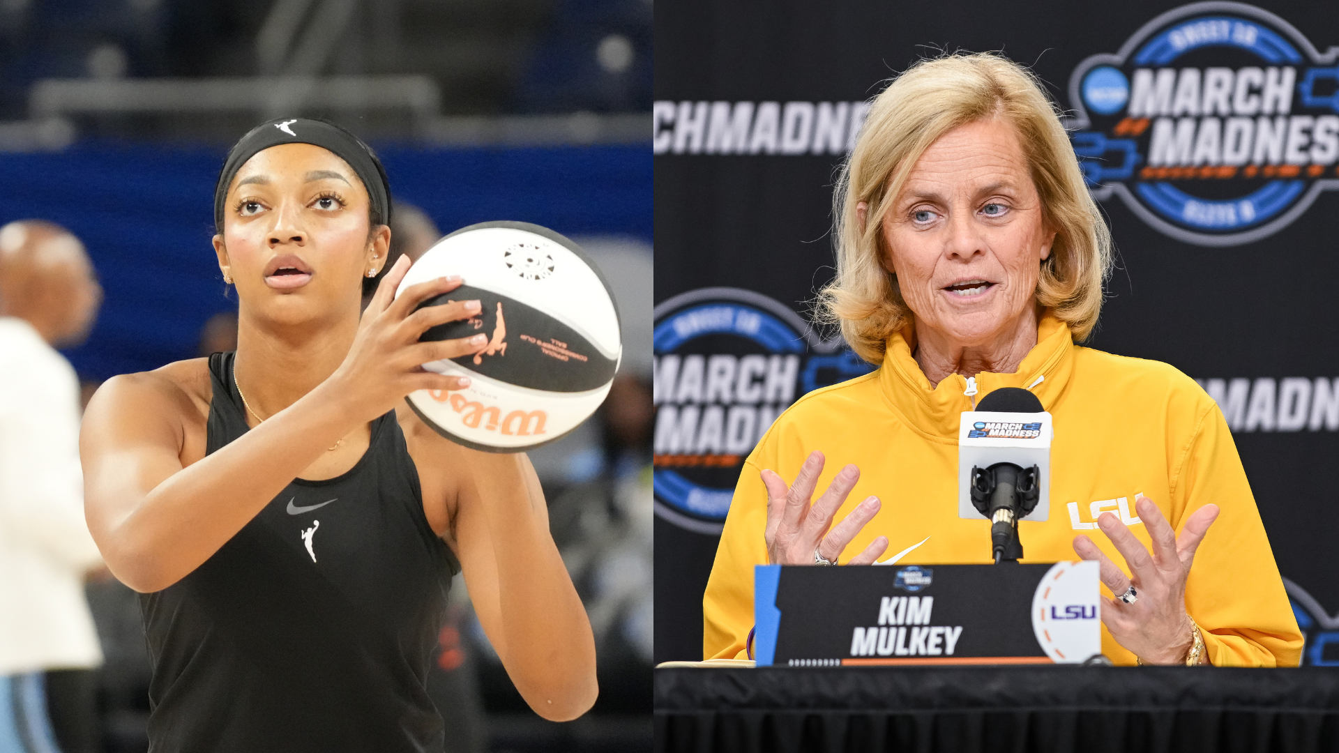 Angel Reese, Kim Mulkey.
Source: Imagn Images