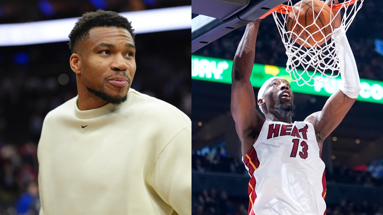 Giannis Antetokounmpo, Bam Adebayo - Image Source: Imagn Images