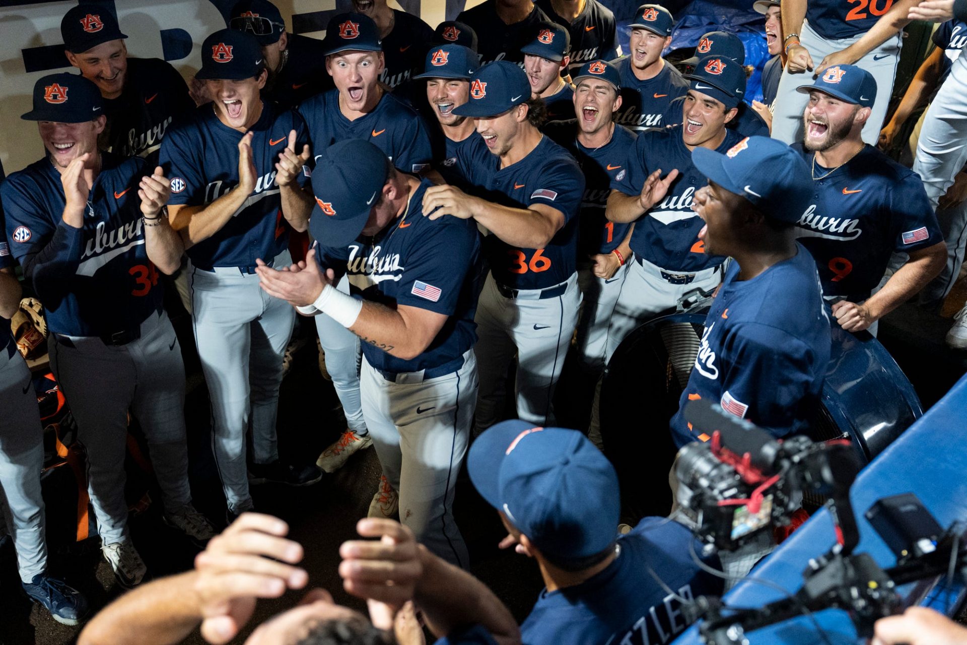 Texas baseball team after qualifying for the College World Series - Source: Imagn images