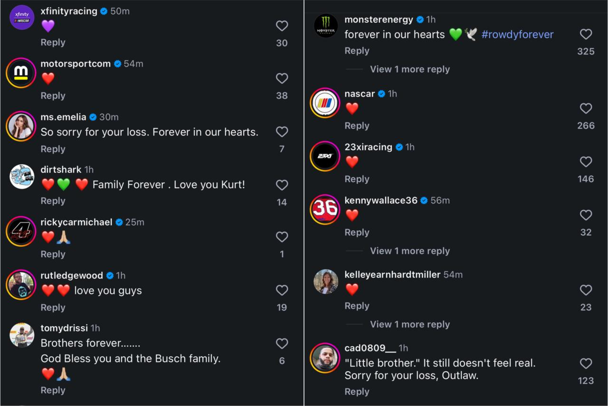 NASCAR community reacts to Kurt Busch's tribute for Kyle Busch, 