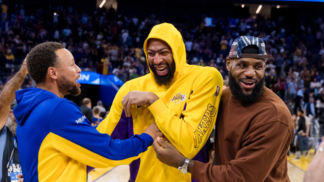 Steph Curry, Anthony Davis, LeBron James - Image Source: Imagn Images