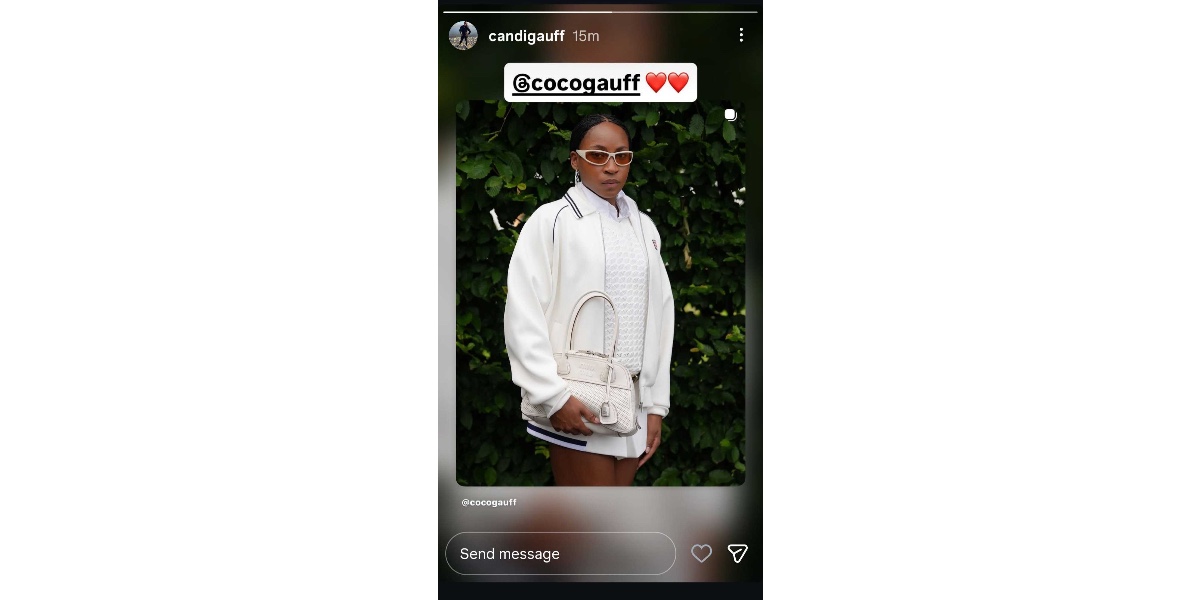 Candi Gauff's comment on Gauuf's photoshoot (Image via Instagram/ @candigauff)