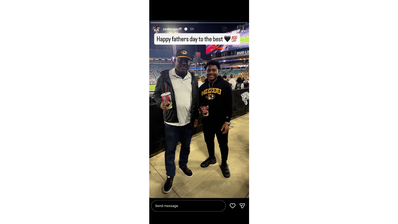 Corey Gauff's message for his father (Image via Instagram/ @codeygauff)
