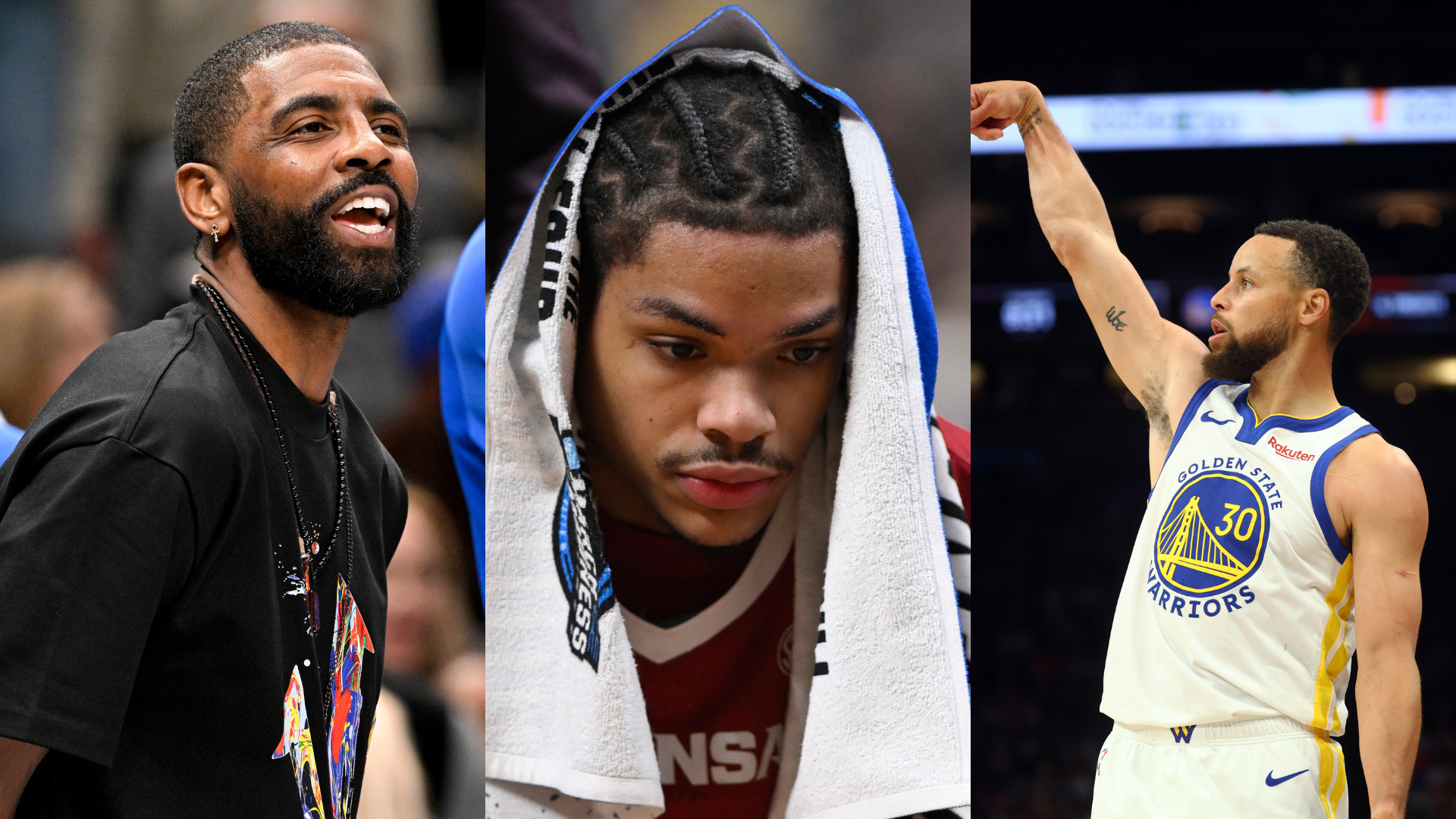 Kyrie Irving, Darius Acuff Jr, Stephen Curry - Source: Imagn