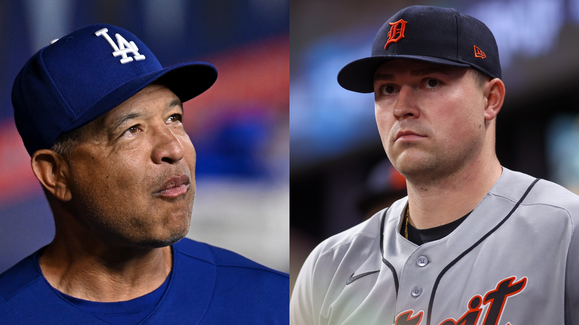 Dave Roberts (L) and Tarik Skubal | Source: Imagn