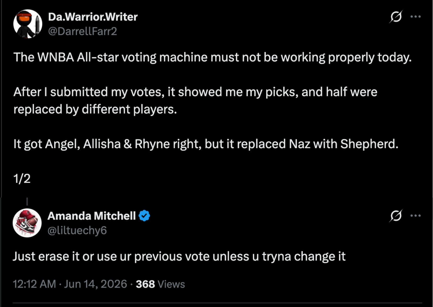 Fans Frustrated After WNBA All-Star Voting Glitch Fuels Discrepancy Concerns
