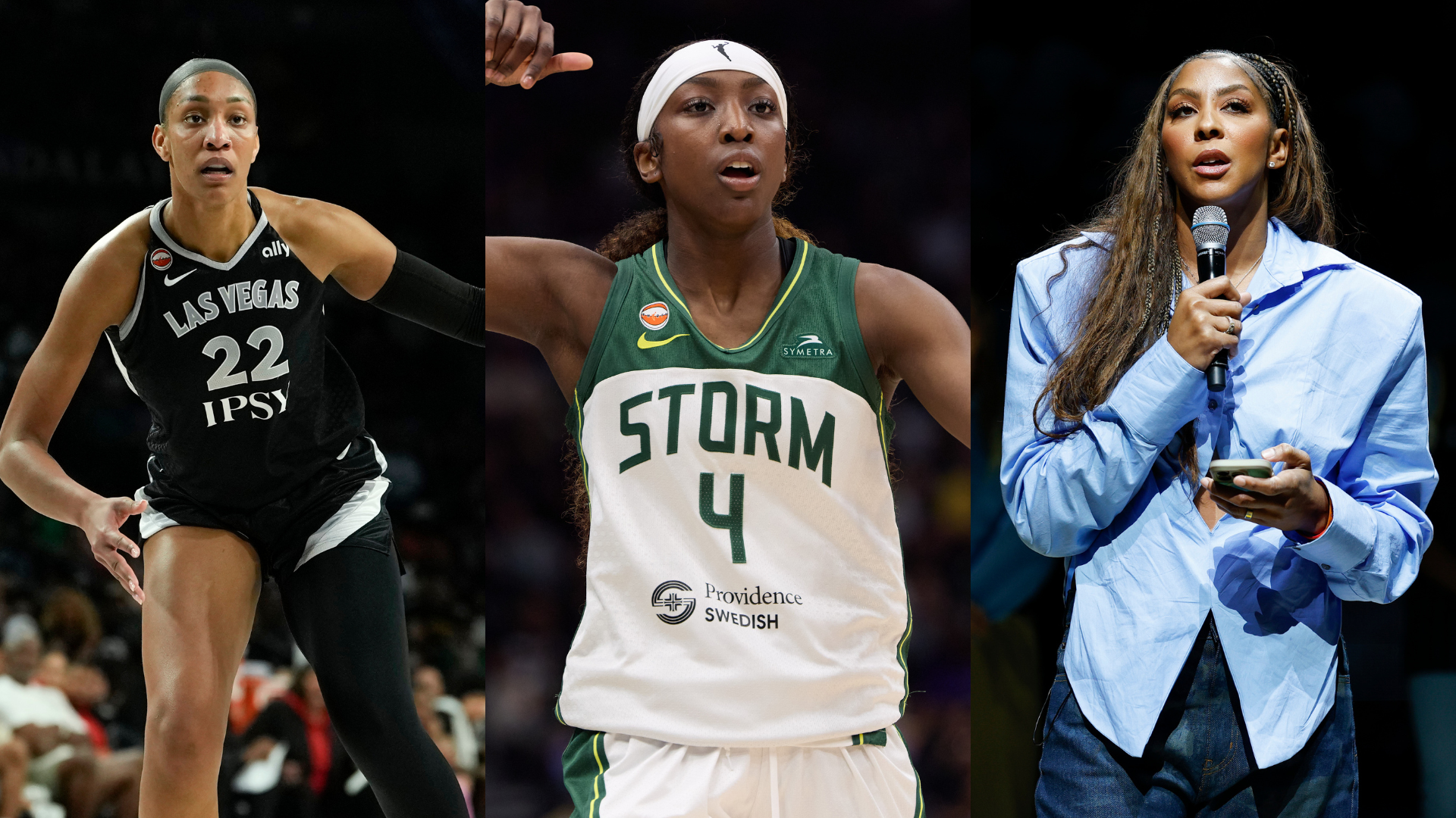 A'ja Wilson, Flau'jae Johnson, Candace Parker - Source: Imagn