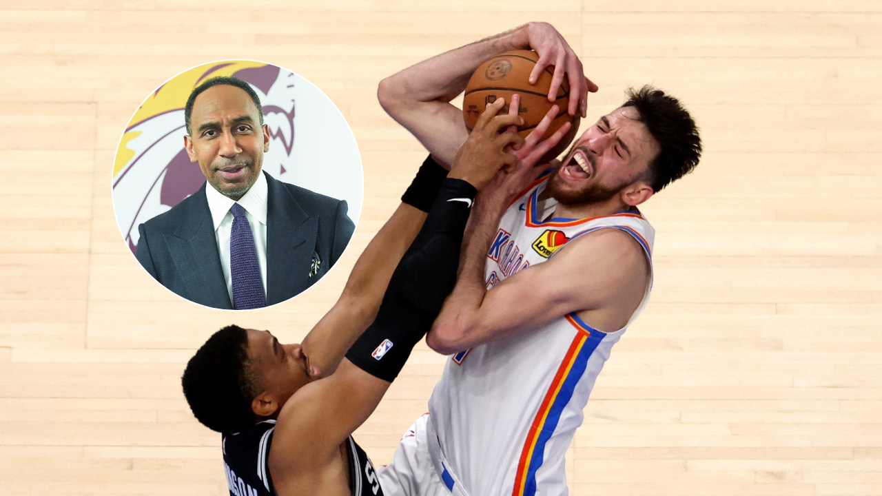 Stephen A. Smith, Chet Holmgren - Image Source: Imagn Images