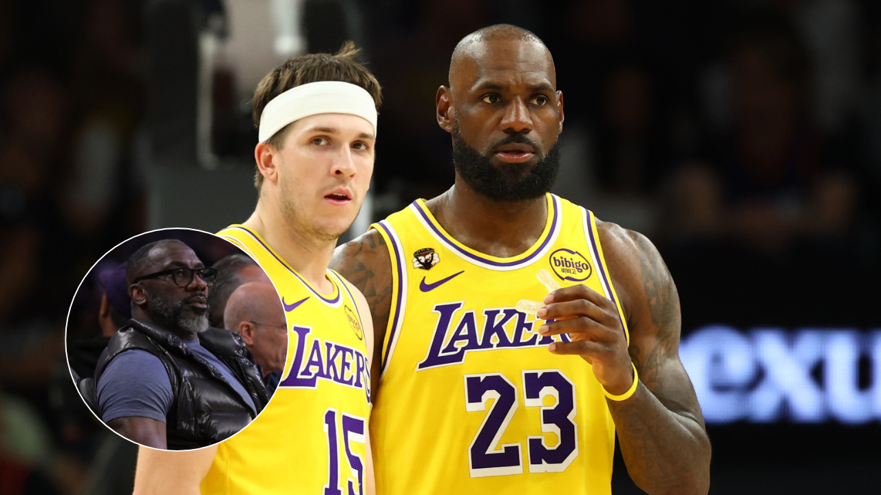 Shannon Sharpe, Austin Reaves, LeBron James - Image Source: Imagn Images