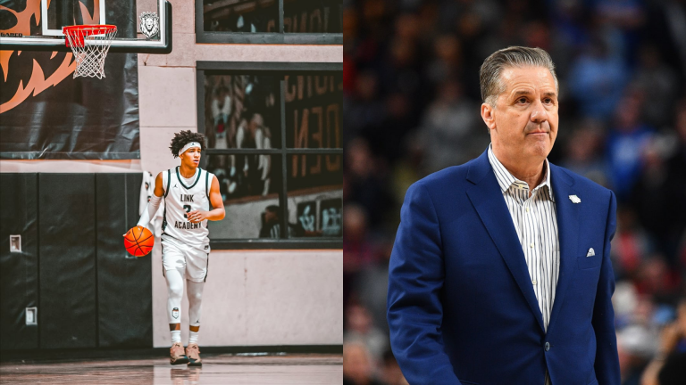 Davion Thompson and John Calipari. - Source: Imagn, Image via @davion_thompson3 on Instagram