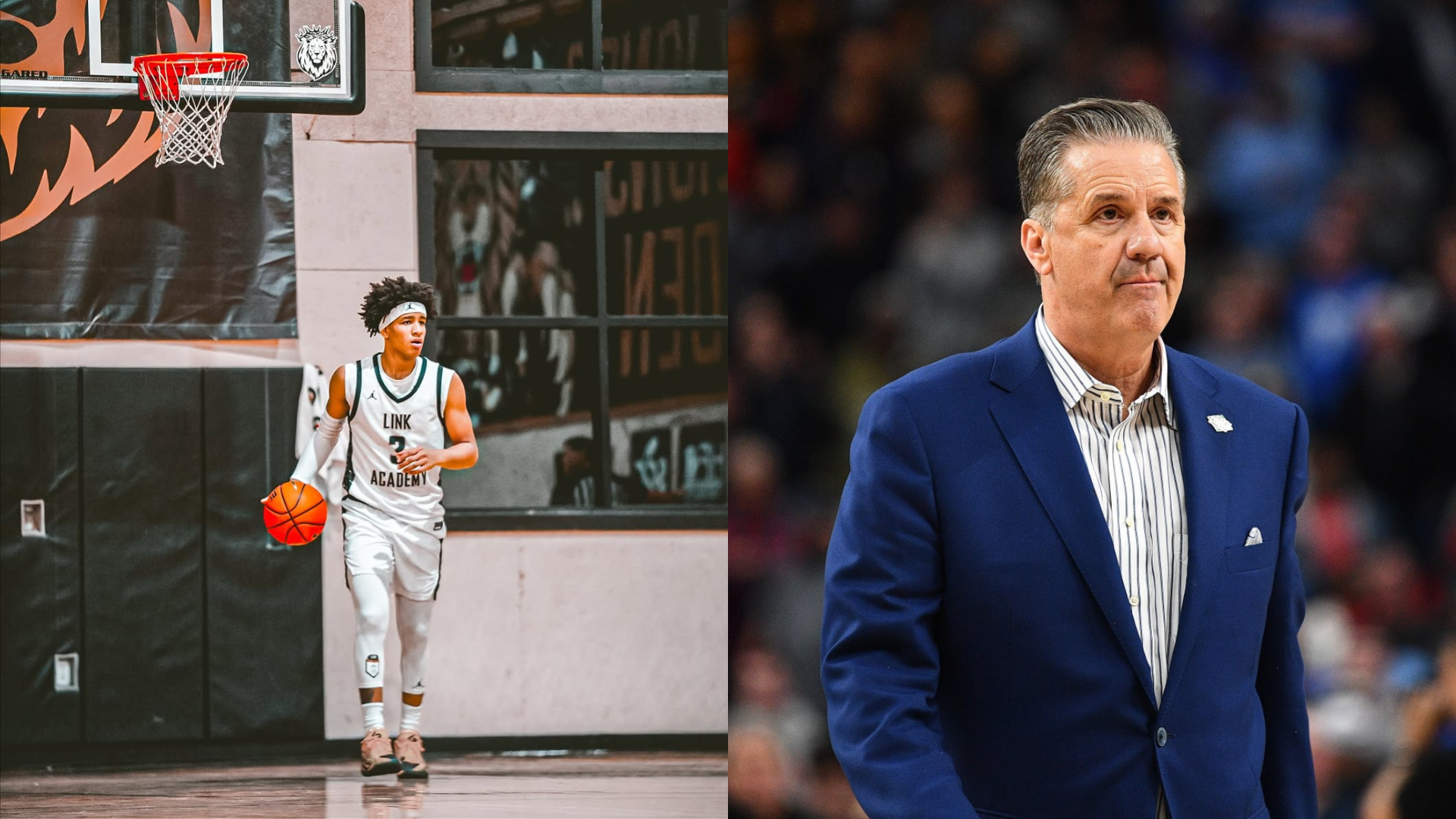 Davion Thompson and John Calipari. - Source: Imagn, Image via @davion_thompson3 on Instagram