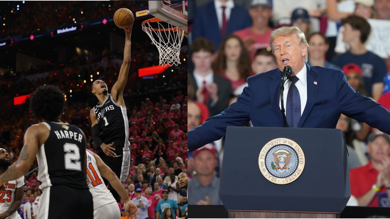 Victor Wembanyama and Co. and Donald Trump - Source: Imagn Images