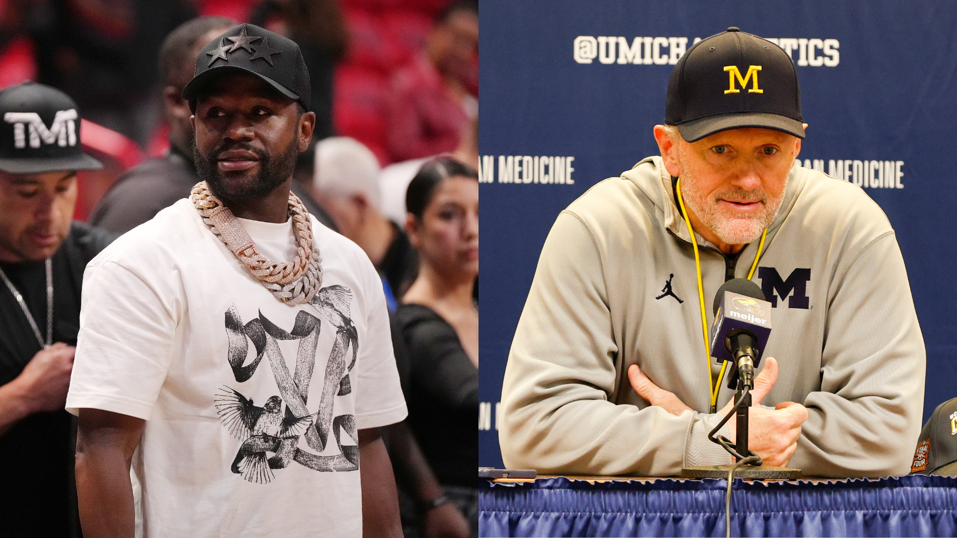 Floyd Mayweather Jr., Kyle Whittingham.
Source: Imagn Images