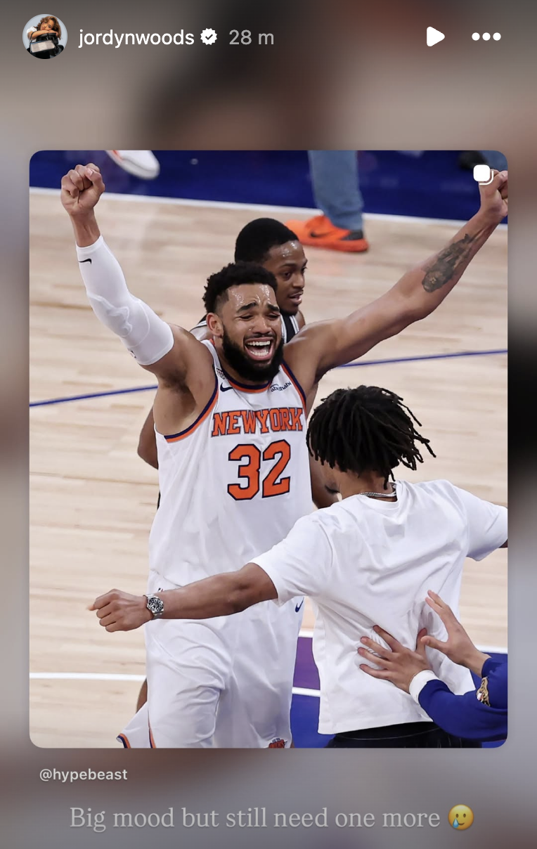 Karl-Anthony Towns' GF Jordyn Woods Drops 5-Word Reaction on OG Anunoby's Game-Winner