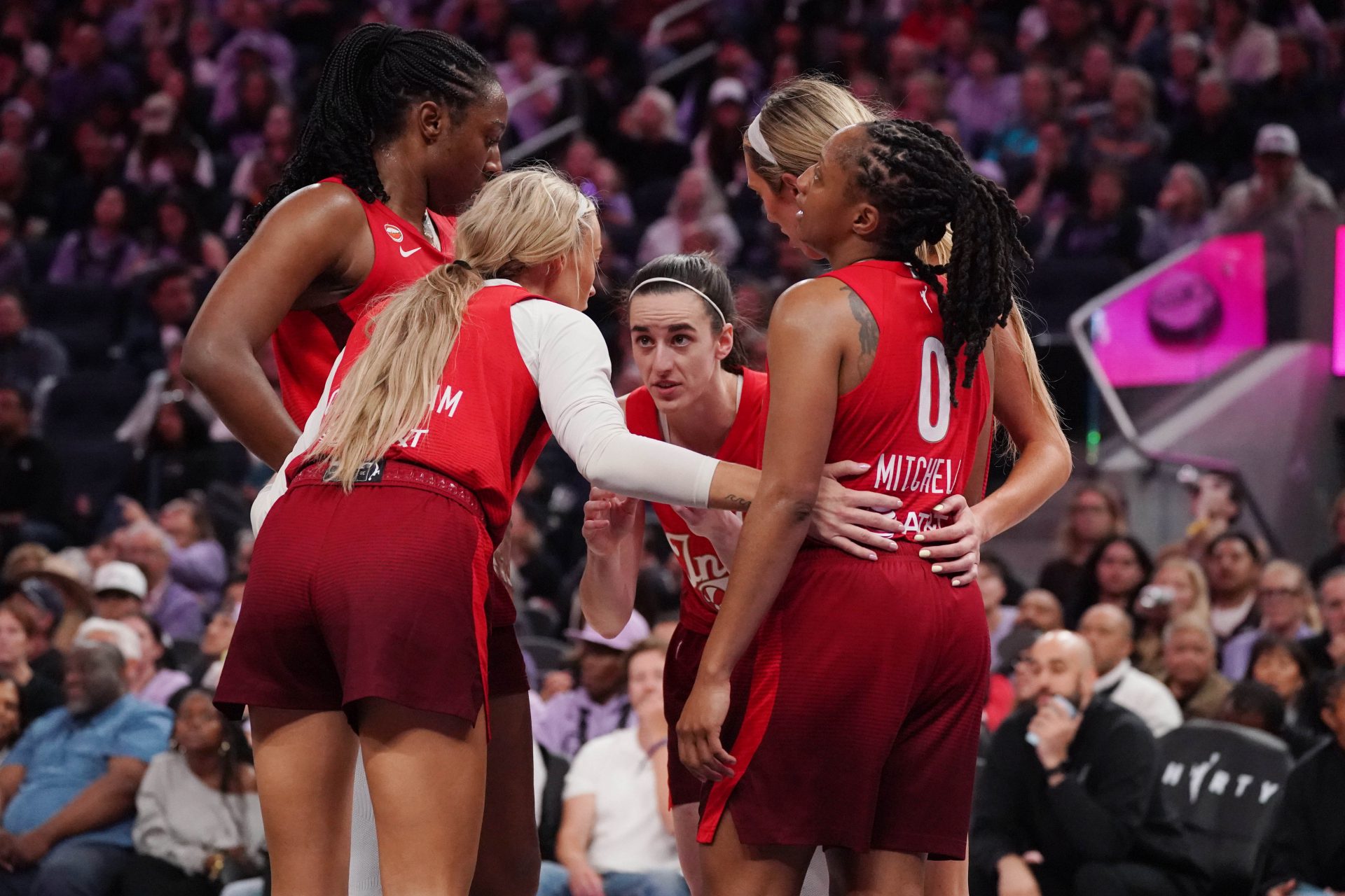 Caitlin Clark, Aliyah Boston, Sophie Cunningham, Kelsey Mitchell, Lexie Hull - Source: Imagn