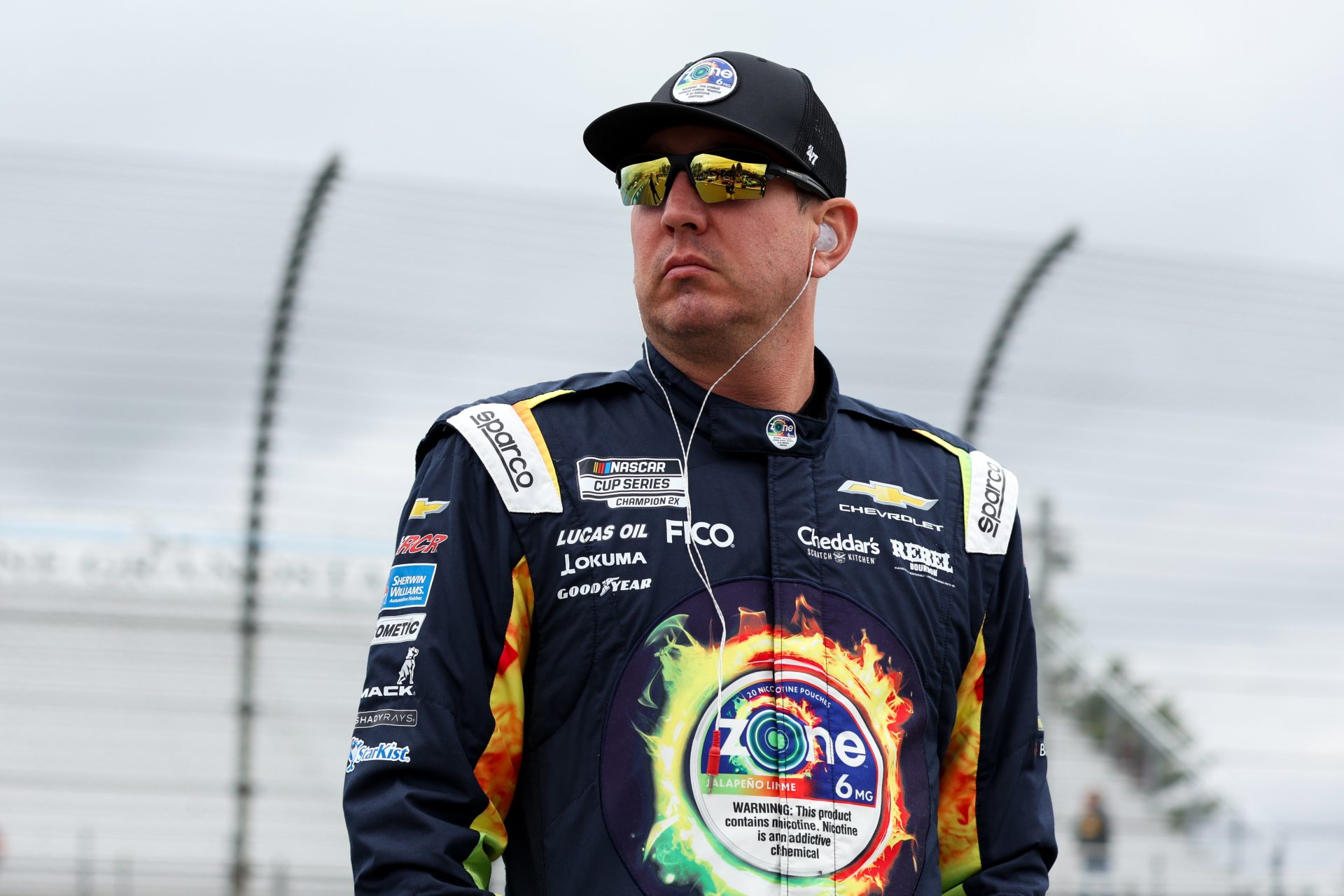 NASCAR Cup Series driver Kyle Busch looks on during practice and qualifying for the Go Bowling at The Glen at Watkins Glen International.