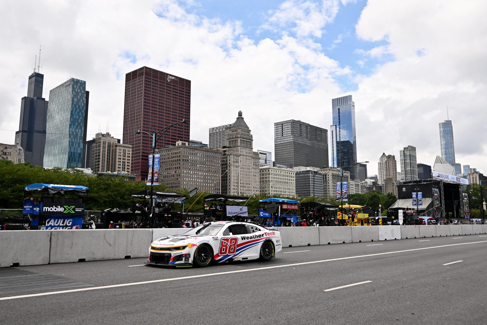 NASCAR Cup Series driver Shane van Gisbergen (88) drives during the Grant Park 165 at Chicago Street Race.
