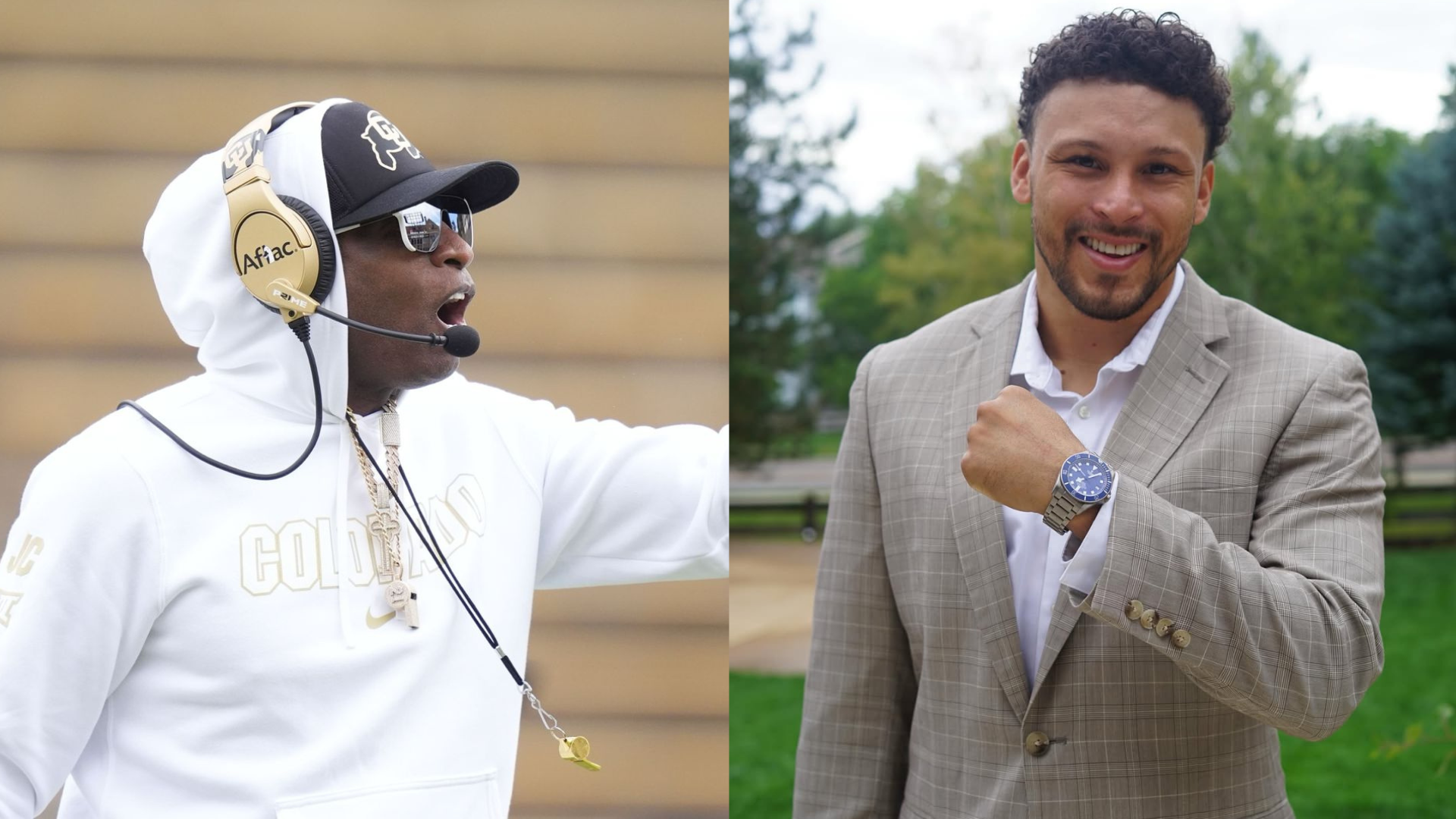 Deion Sanders and Phillip Lindsay. - Source: Imagn, Image via @phillip_lindsay on Instagram