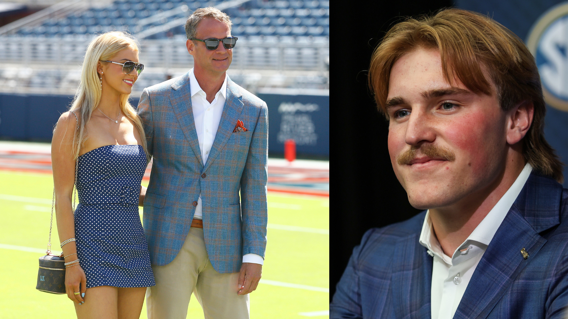 Lane Kiffin, Landry Kiffin, Whit Weeks.
Source: Imagn Images