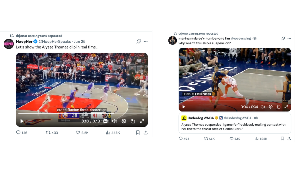 DiJonai Carrington's retweets - (Image via X/@DijonaiVictoria)