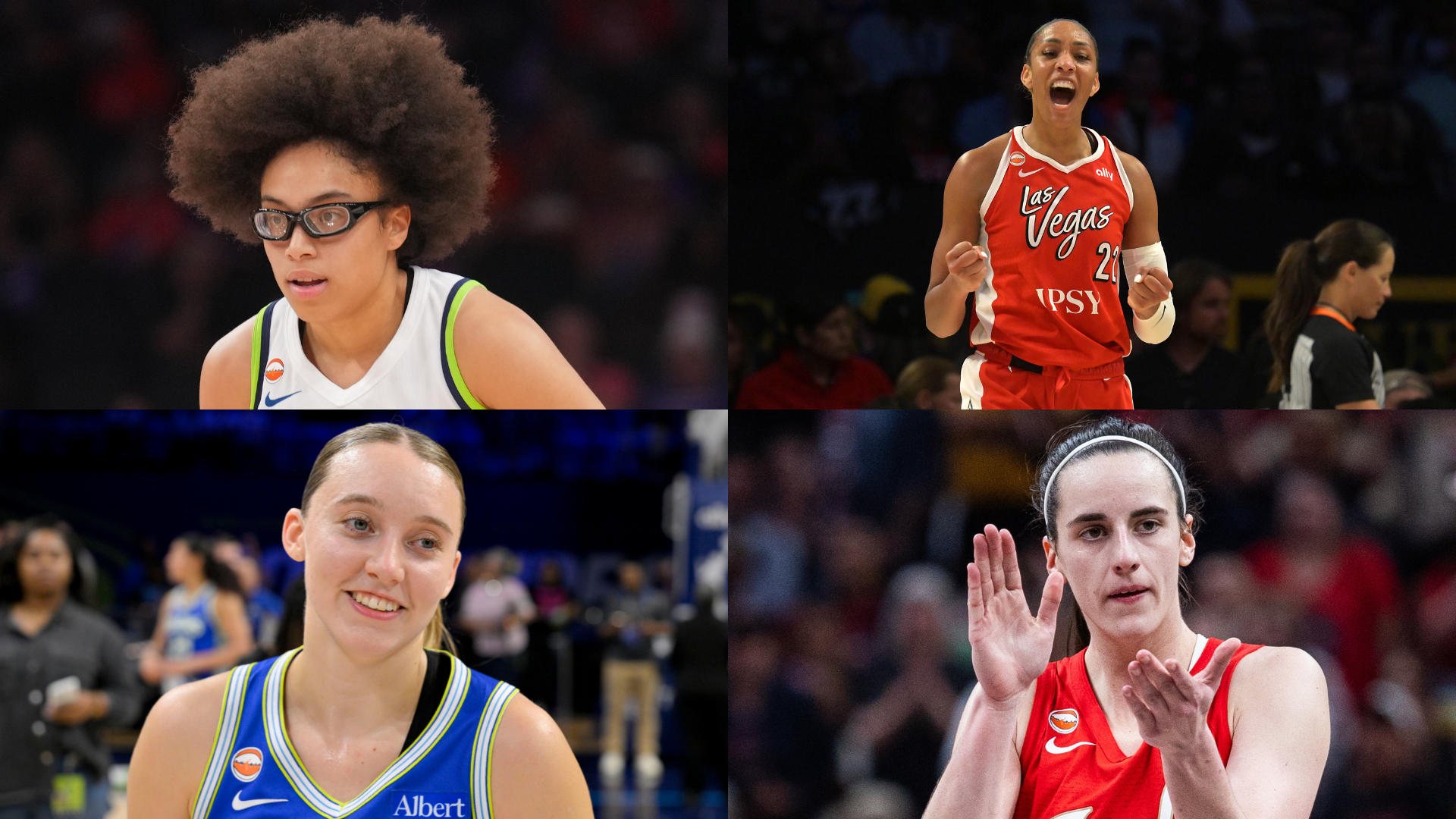 Olivia Miles, A'ja Wilson, Paige Bueckers, Caitlin Clark - Source: Imagn