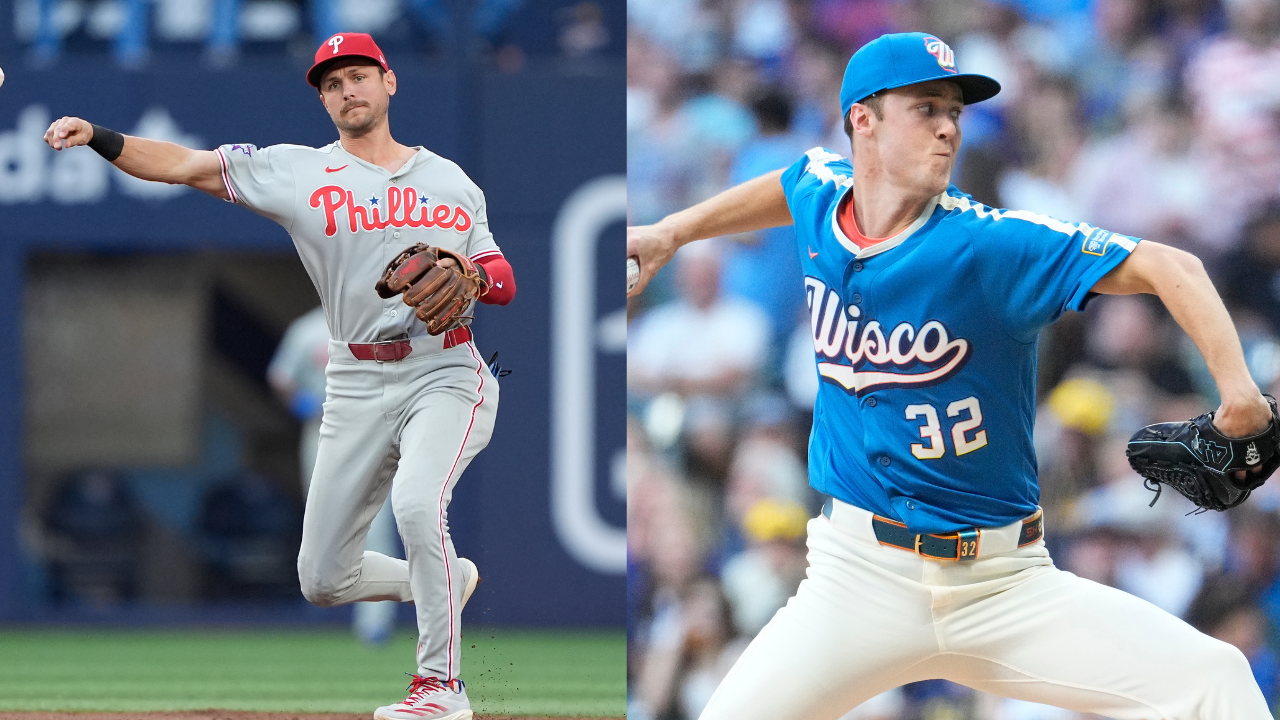 Jacob Misiorowski and Trea Turner. Source: IMAGN