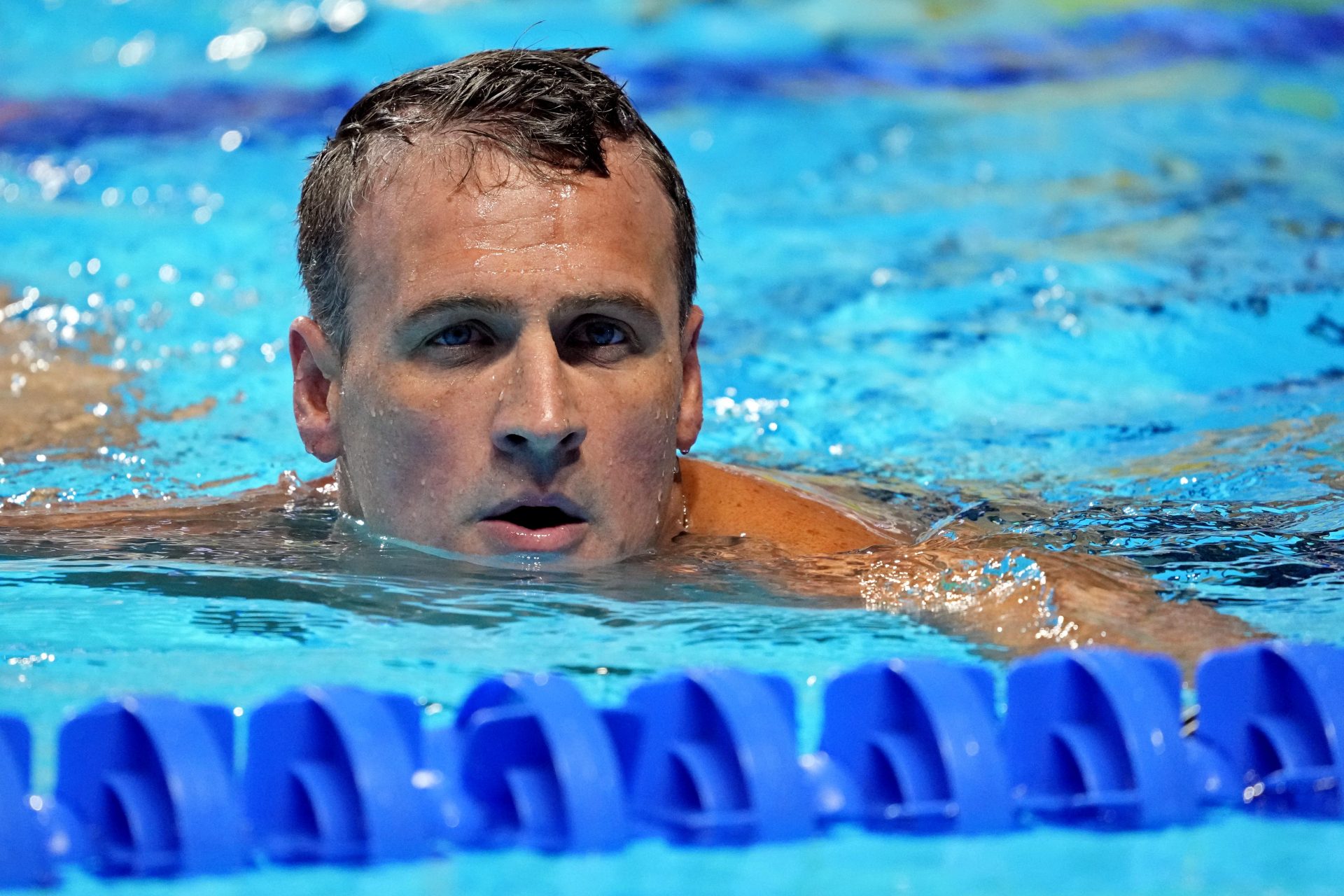 Ryan Lochte after the Men’s 200m Individual Medley Finals during the U.S. Olympic Team Trials Swimming competition at CHI Health Center Omaha.