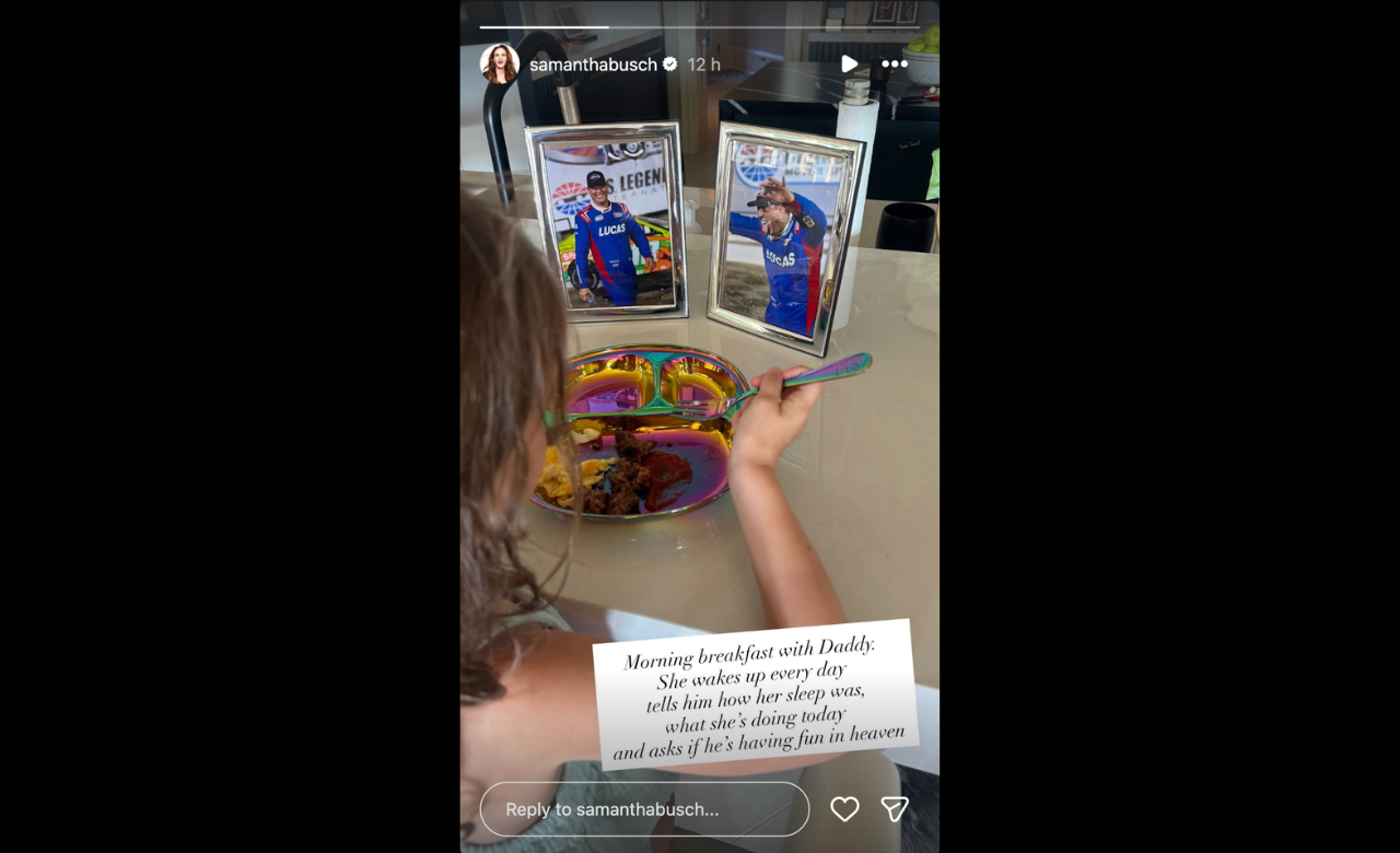Samantha Busch's Instagram story on Kyle Busch