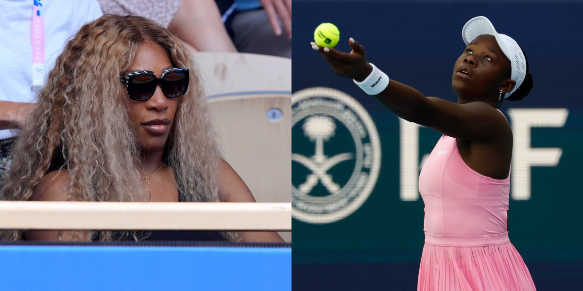Serena Williams and Victoria Mboko - Source: Imagn images