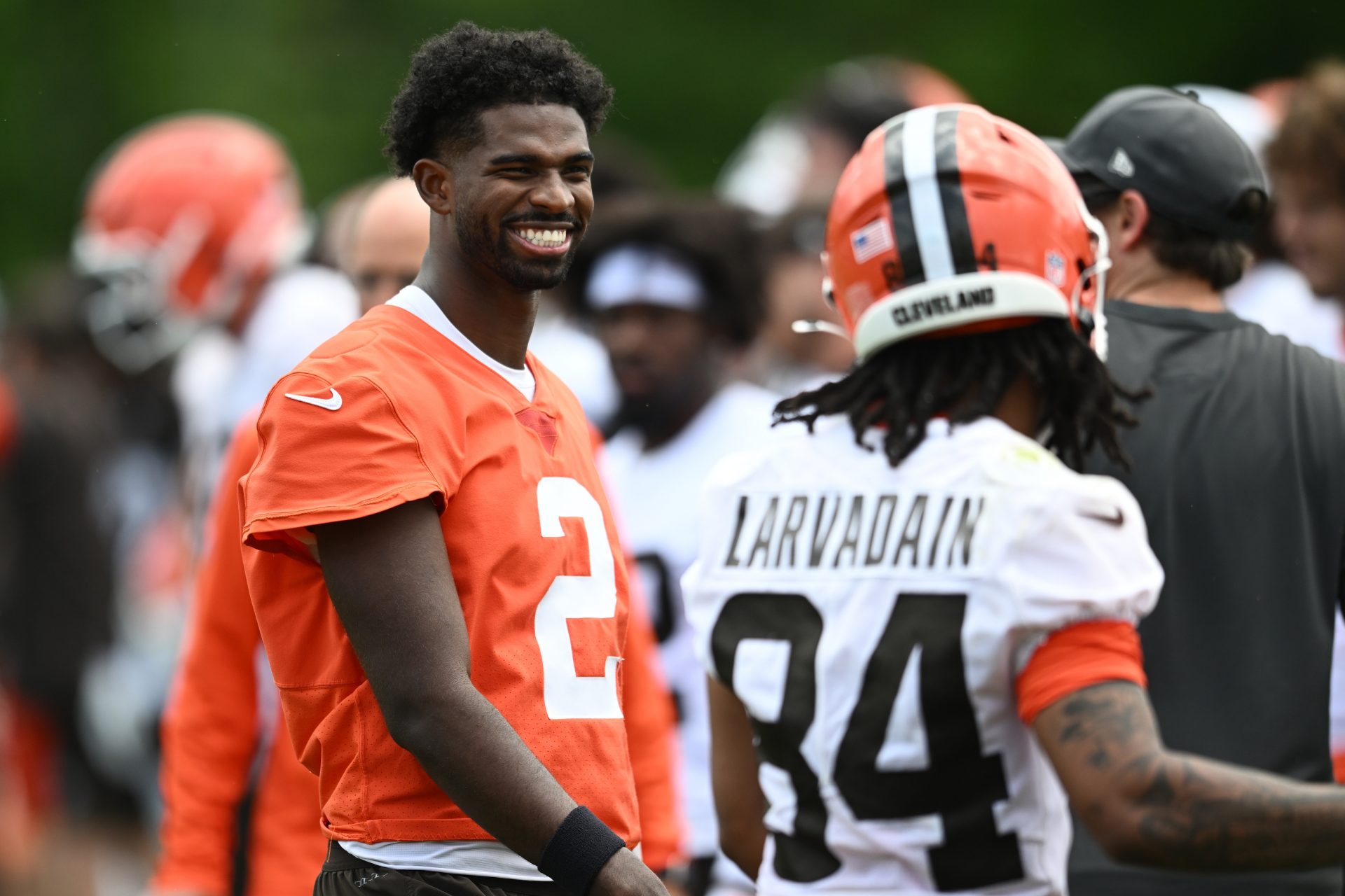 Cleveland Browns quarterback Shedeur Sanders (2) during minicamp at CrossCountry Mortgage Campus.