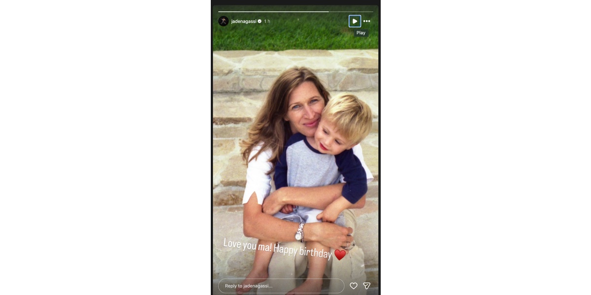 Steffi Graf's son's birthday wish (Image via Instagram/ @jadenagassi)
