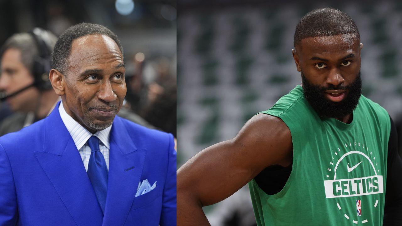 Stephen A. Smith and Jaylen Brown - Source: Imagn Images