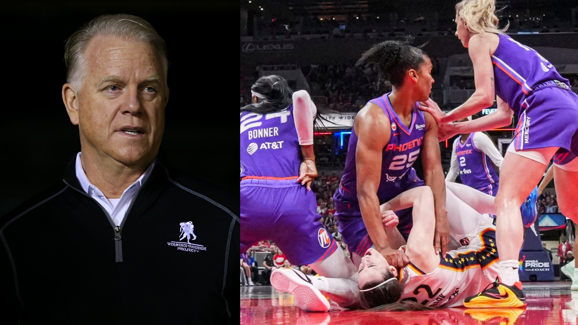 Boomer Esiason, Caitlin Clark, Alyssa Thomas.
Source: Imagn Images