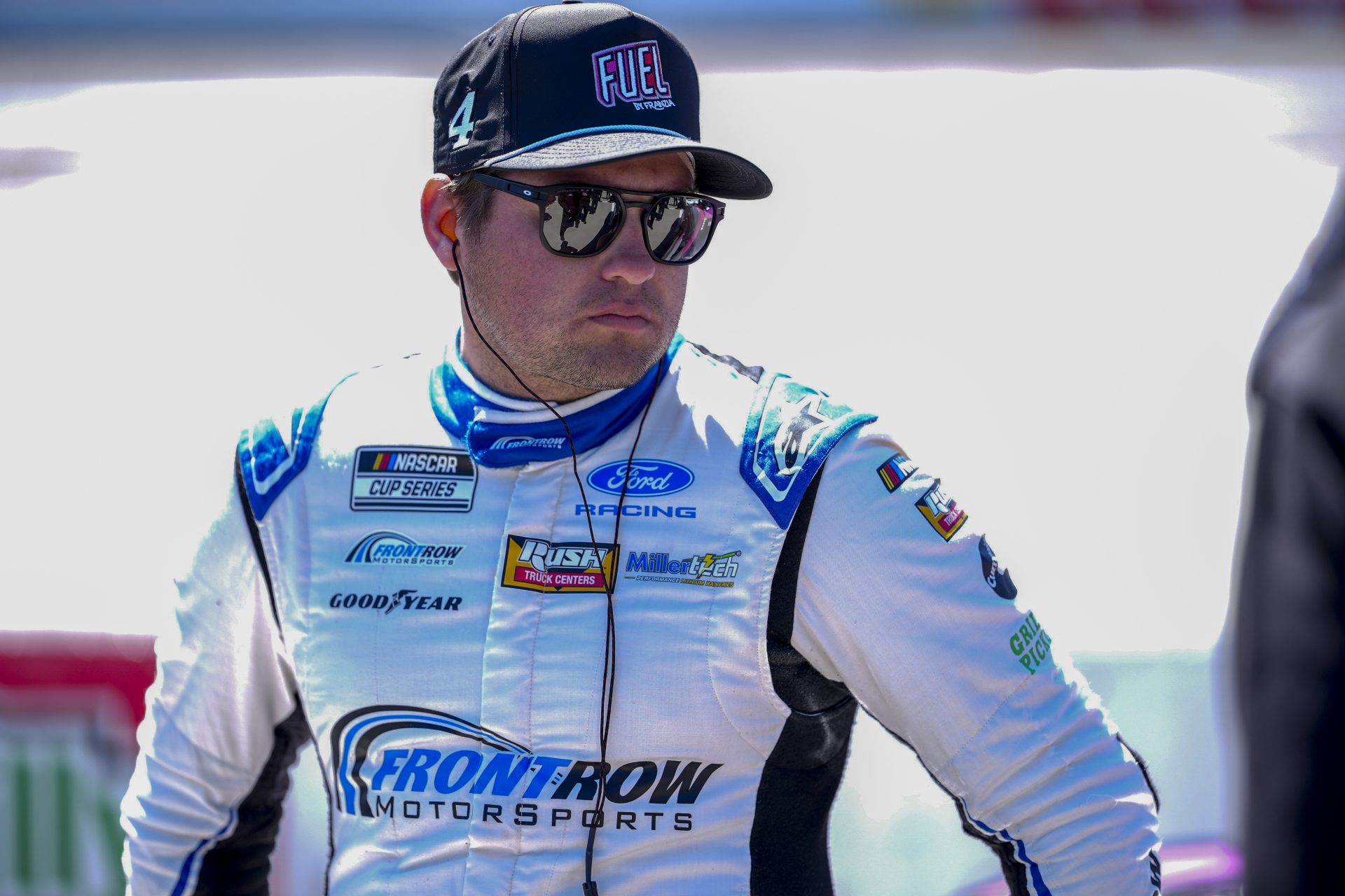 Front Row Motorsports driver Noah Gragson (4) during practice at Martinsville Speedway.