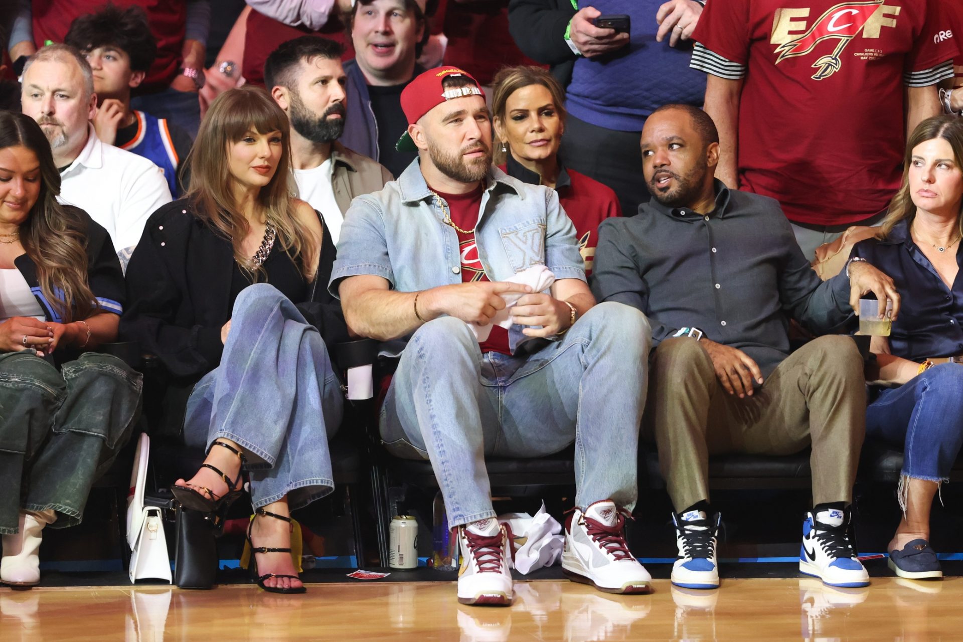 Taylor Swift and Travis Kelce -  New York Knicks vs. Cleveland Cavaliers - Source: Imagn
