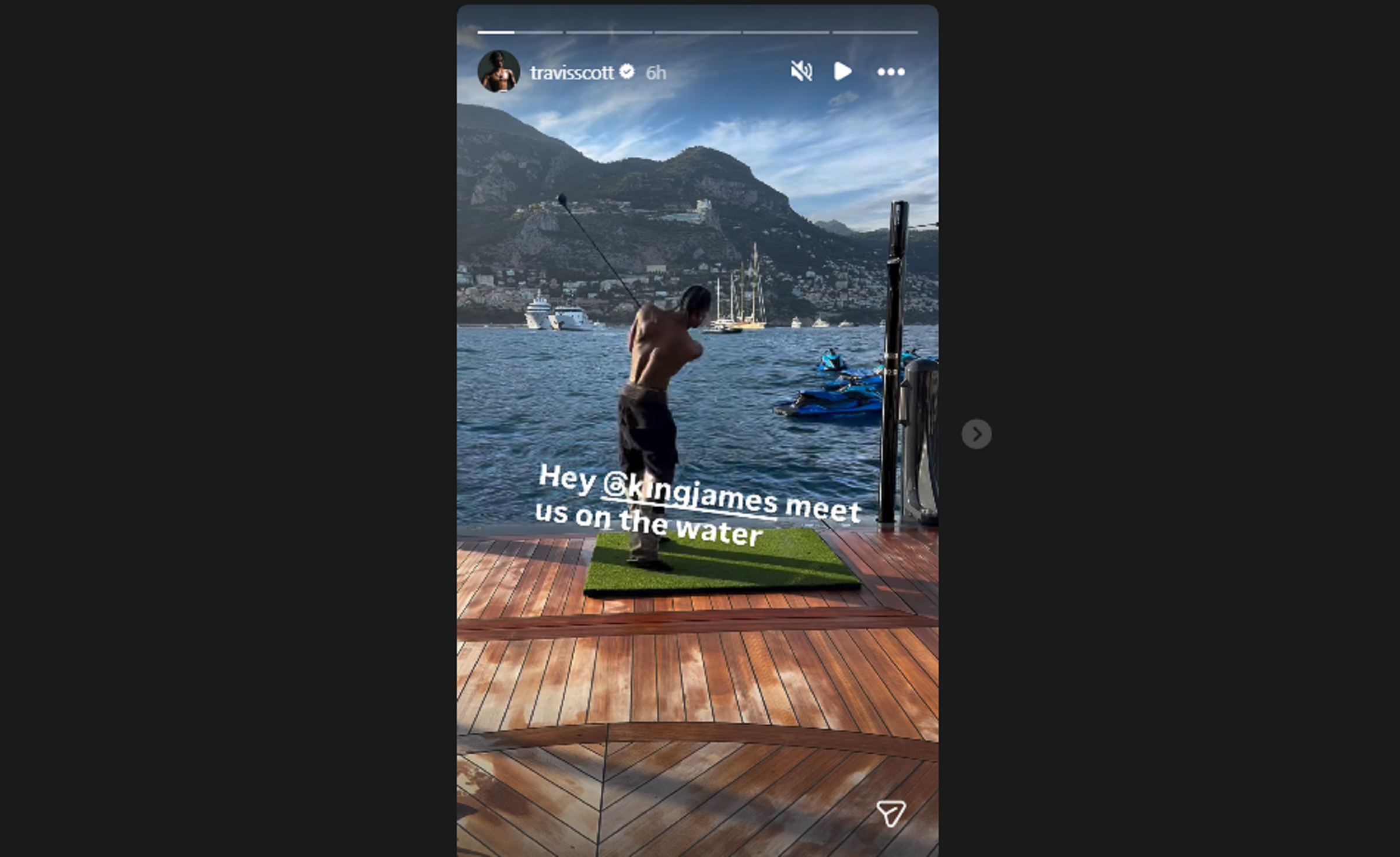 Travis Scott extends an invitation to LeBron James (Image via Instagram/@travisscott)