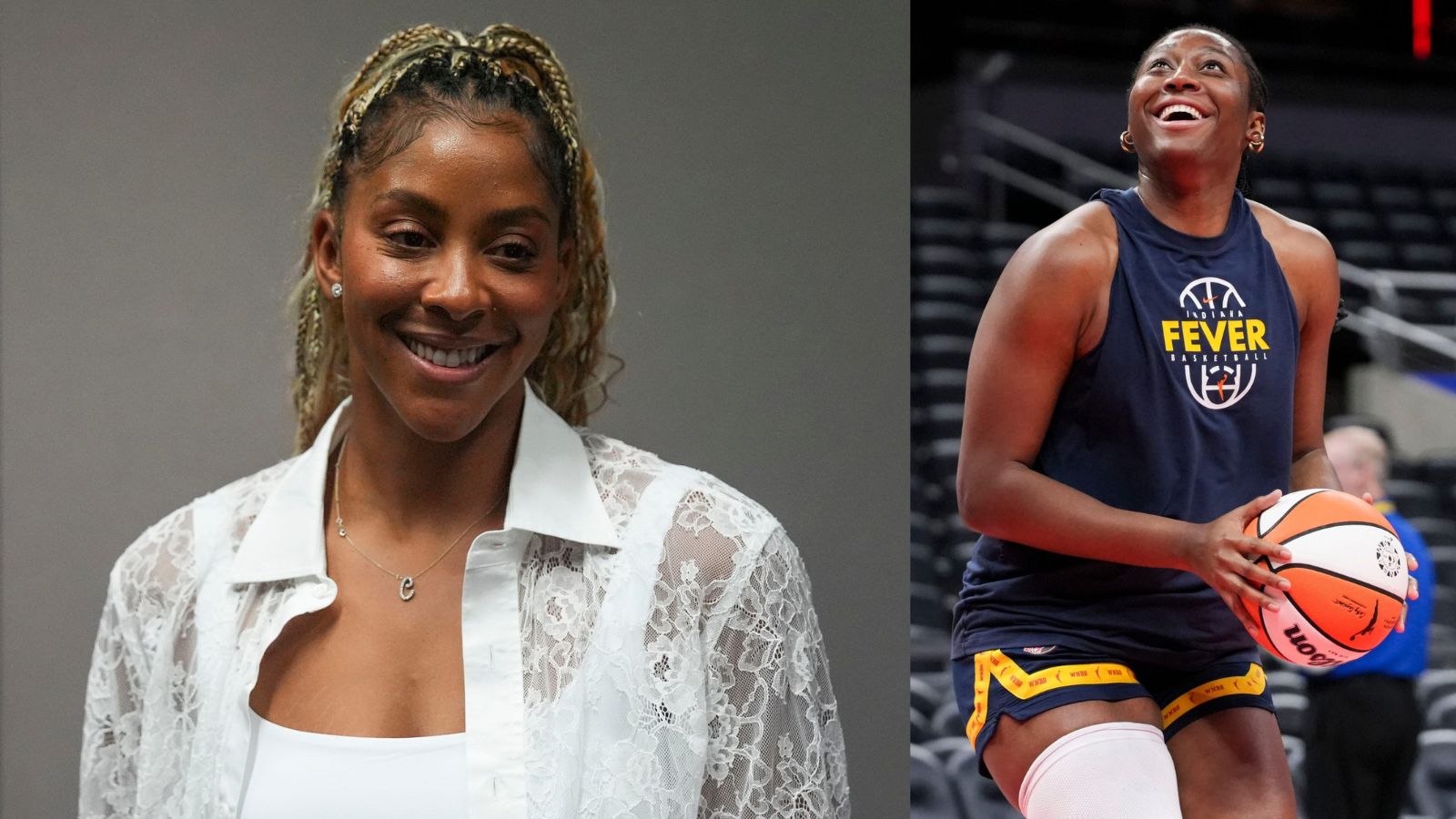 Candace Parker and Aliyah Boston - Source: Imagn Images