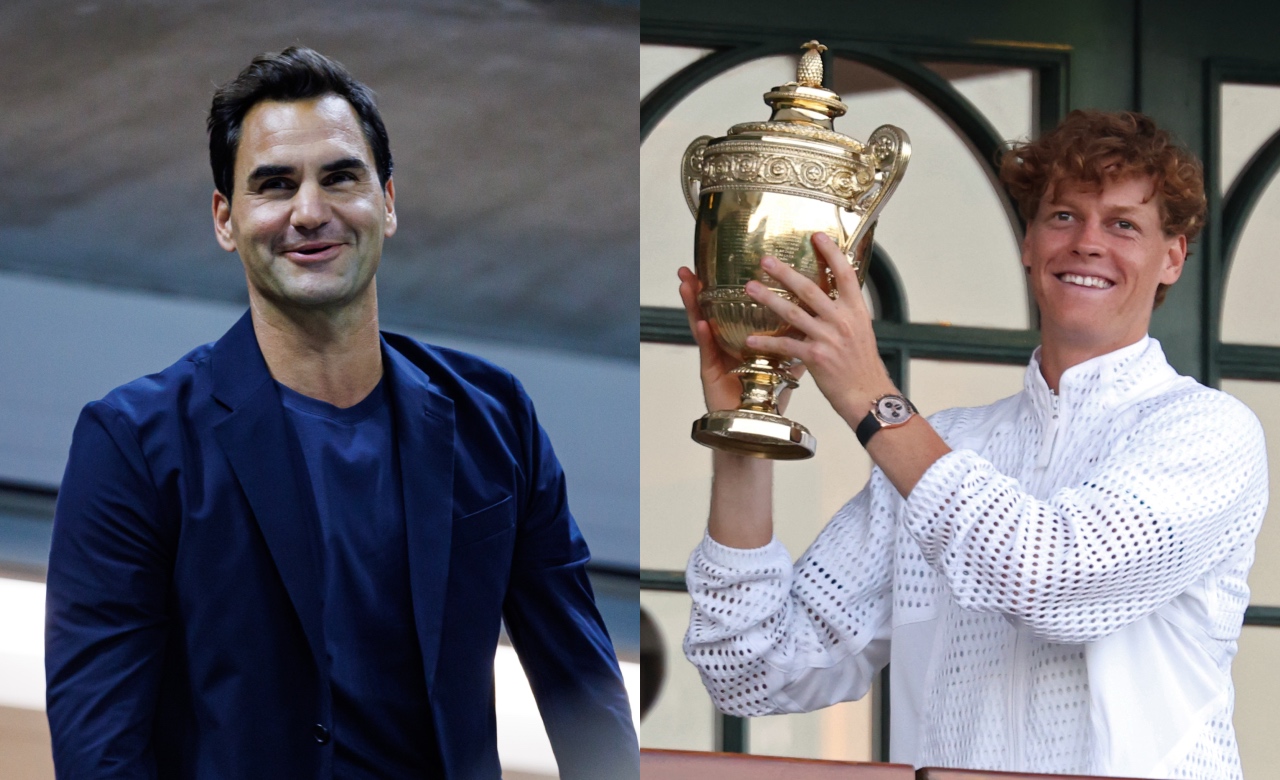 Roger Federer and Jannik Sinner - Source: Imagn images