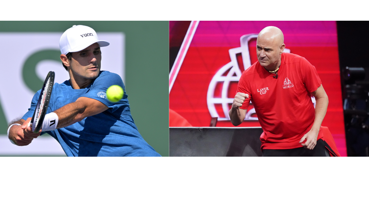 Marcos Giron and Andre Agassi. Source: IMAGN