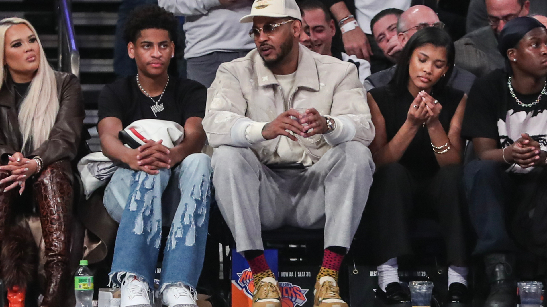 Kiyan Anthony and Carmelo Anthony. Source: IMAGN