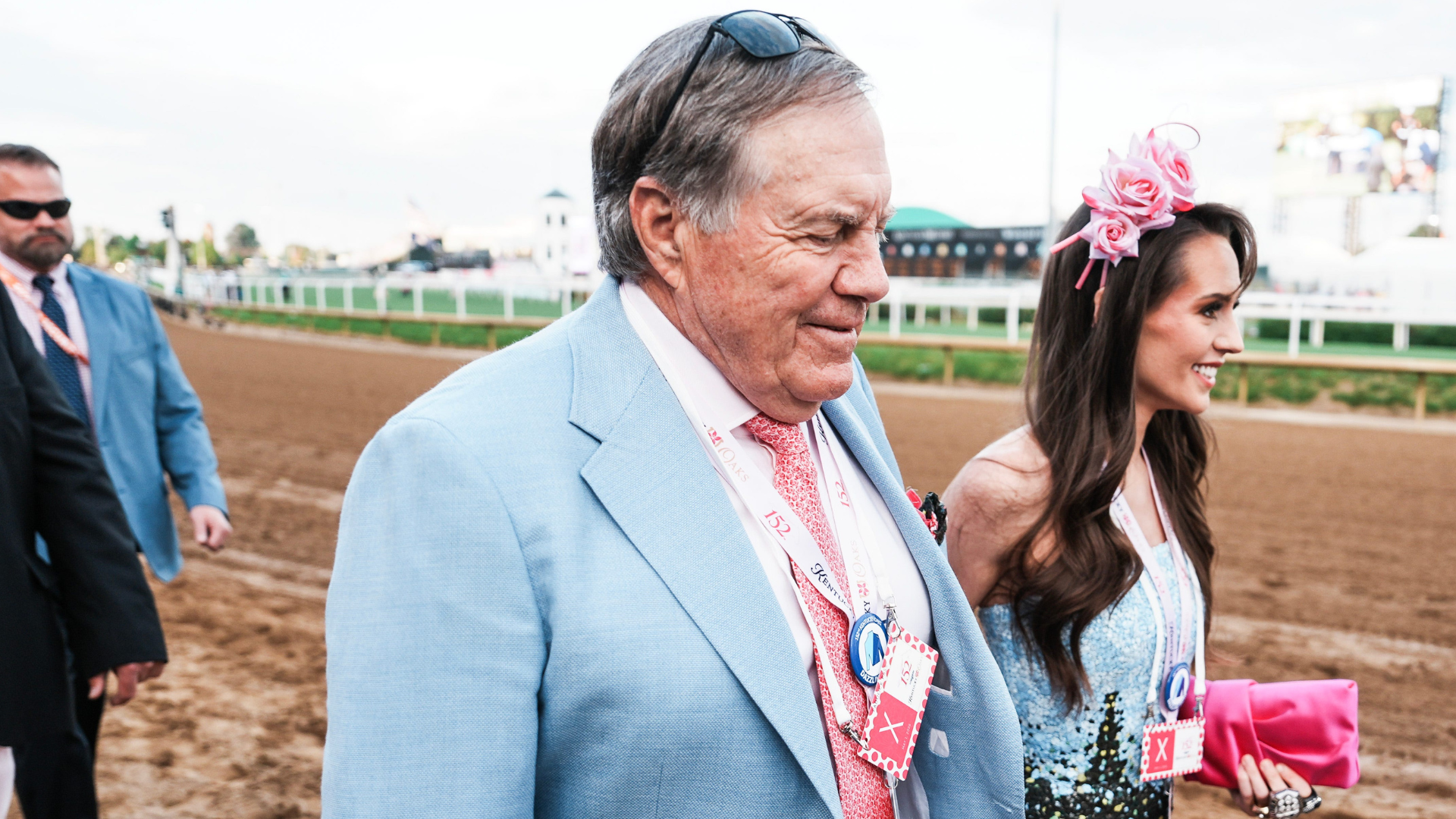 Bill Belichick and Jordon Hudson. Source: IMAGN