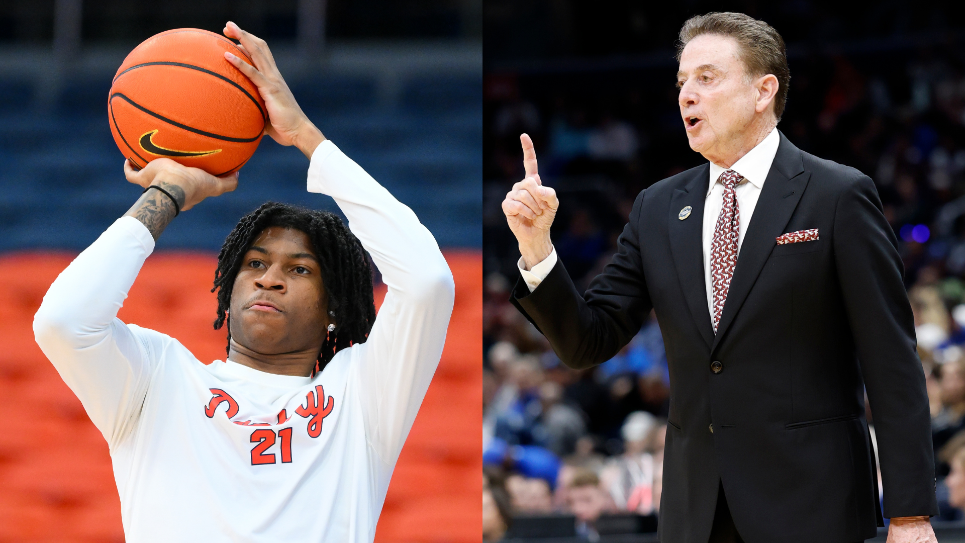 Donnie Freeman and Rick Pitino. - Source: Imagn