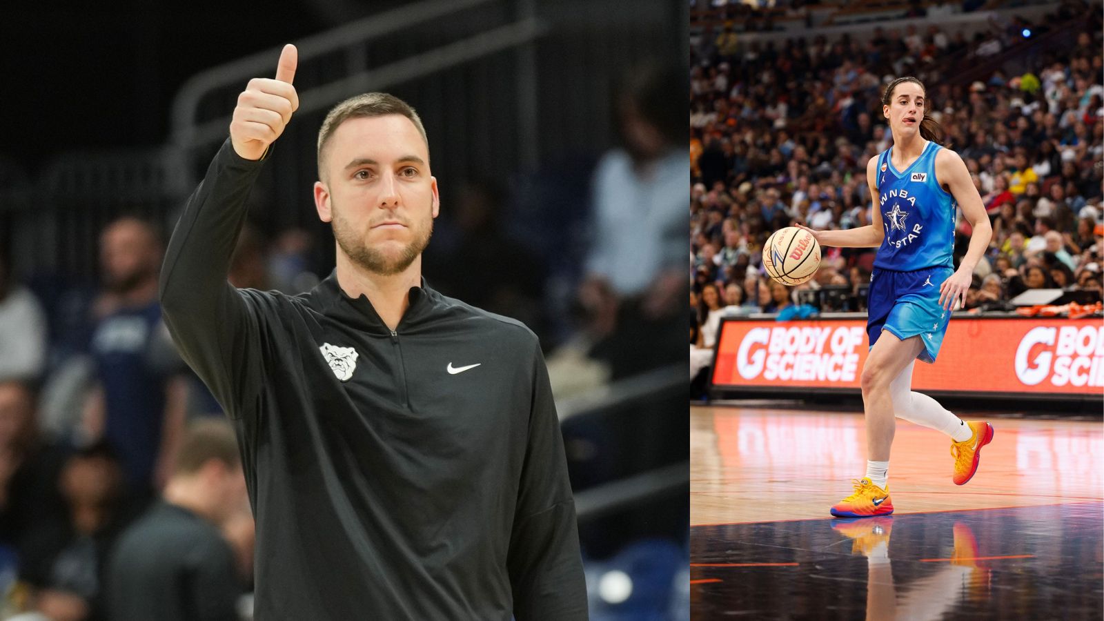 Connor McCaffery and Caitlin Clark - Source: Imagn Images