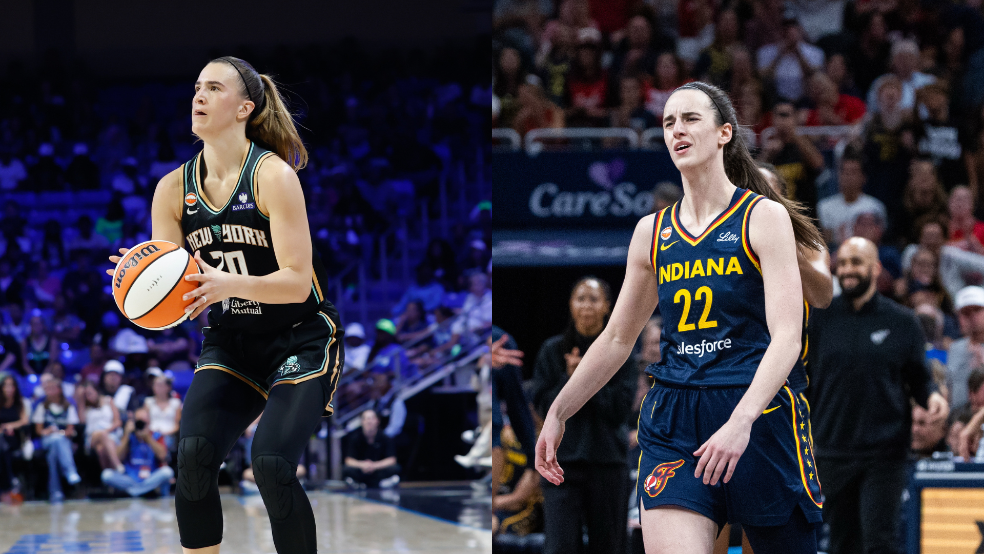 Sabrina Ionescu, Caitlin Clark - Source: Imagn