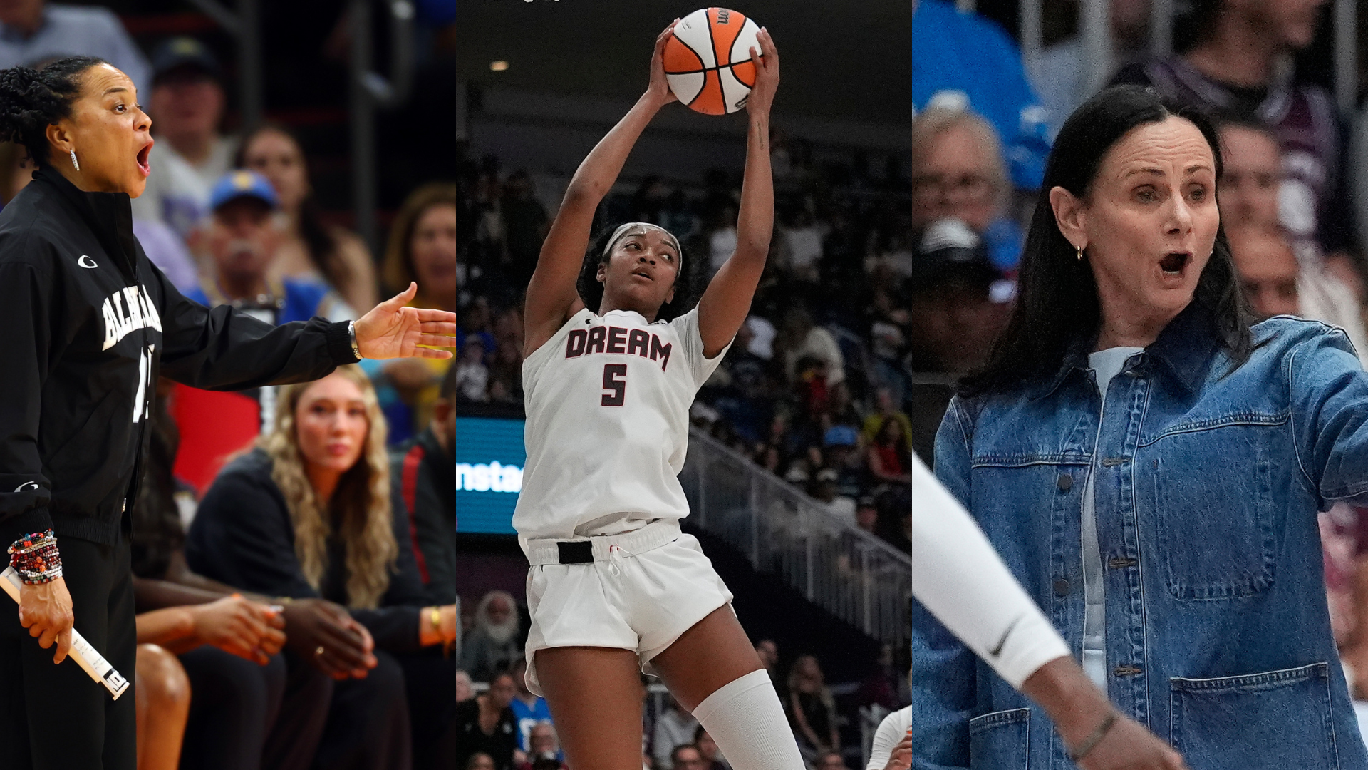Dawn Staley, Angel Reese, Sandy Brondello - Source: Imagn
