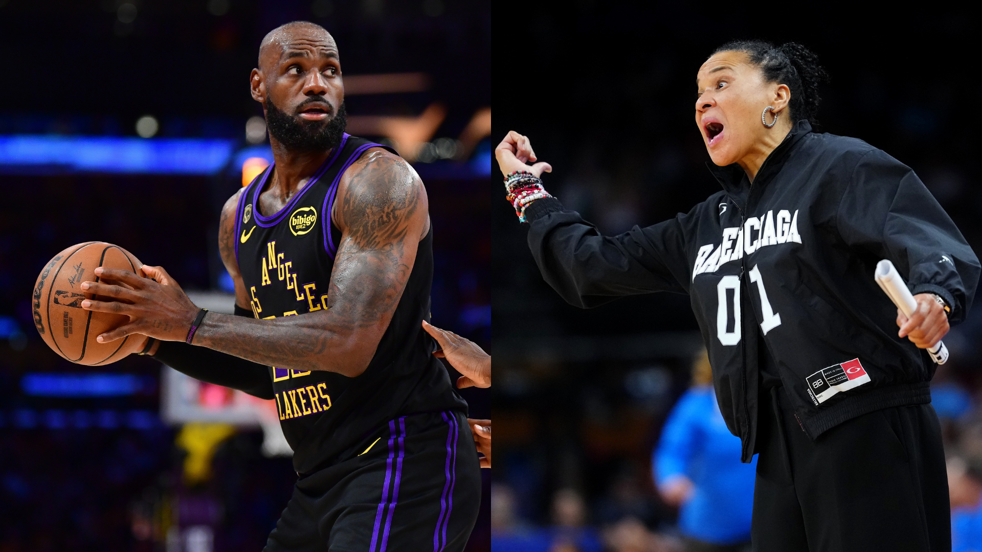 LeBron James, Dawn Staley - Source: Imagn