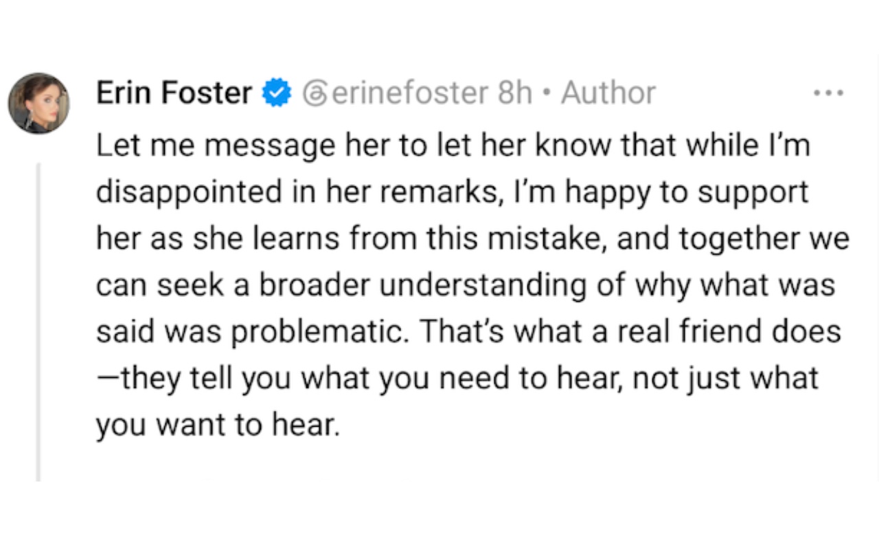Critic's comment - Image via Threads/ @ErinFoster