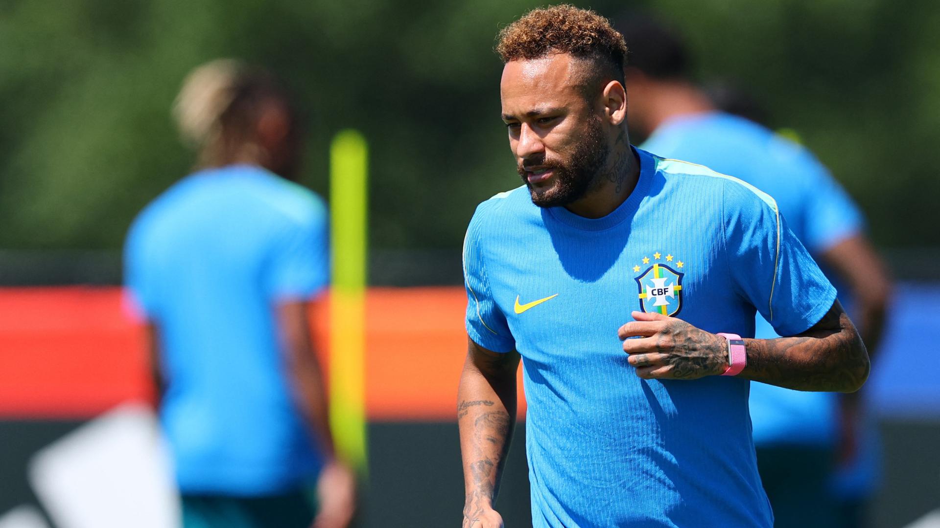 Brazil's Neymar Jr. during training. Source: IMAGN