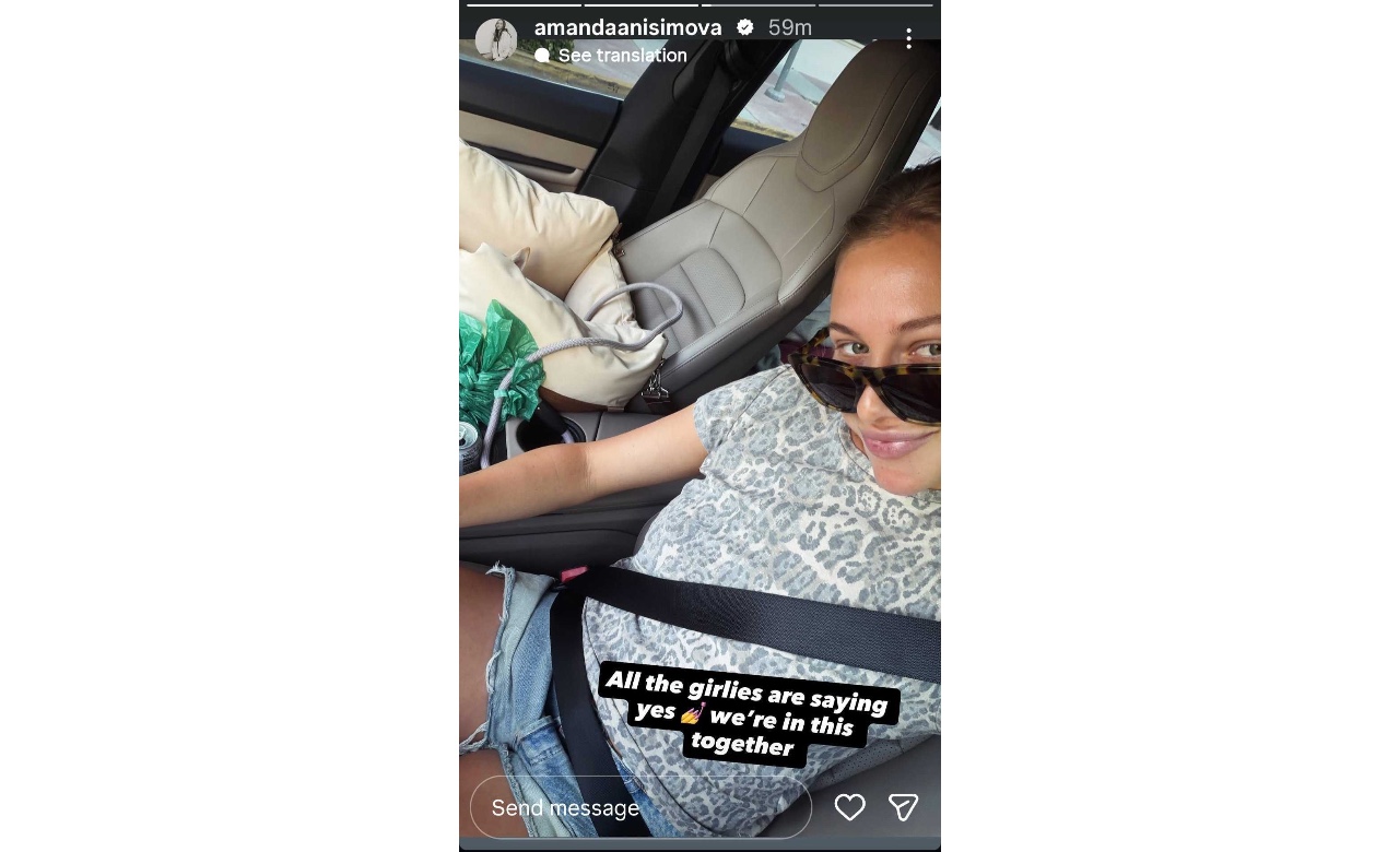 Anisimova's story of her diet - Image via Instagram (@amandaanisimova)